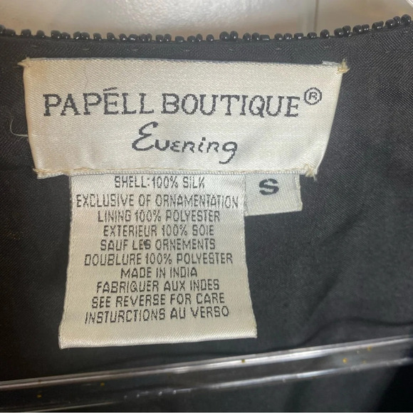 VINTAGE 90’s 100% Silk Sequin Rainbow Papell Boutique Evening Crop Jacke… - Picture 8 of 10